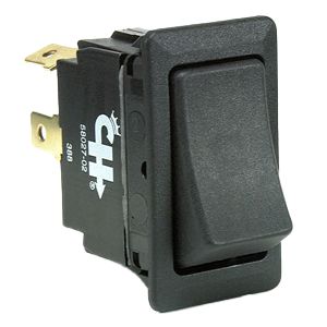 Weather-Resistant Momentary Rocker Switch – DPDT, (On)-Off-(On), 4 Blades