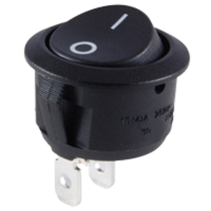Round Rocker Switch – SPST, On-Off, 3 Blades