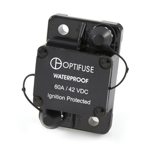 High-Amp Waterproof Surface-Mount Automatic Reset Circuit Breaker – 60A, Studs, Type I