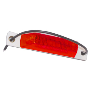 Surface-Mount 4-1/2" Thinline PC-Rated LED Mrkr/Clrnc Light w/ Pigtail - Hardwired, 12V (Red)