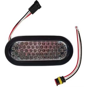 Oval 6" LED Warning Light w/ Pigtail (Amb)