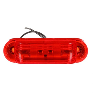 Surface-Mount 4" Oval Incandescent Mrkr/Clrnc Light - Hardwired, 12V (Red)