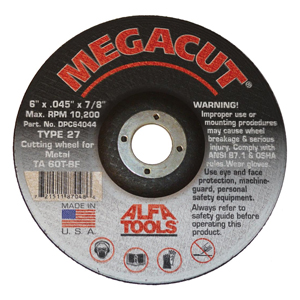 MegaCut® Depressed Center Cut-Off Wheel- For Metal - Type 27 Fully Reinforced Thin Wheel