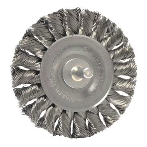 Stem-Mounted Knot Wire Wheel - Stainless Steel Fill