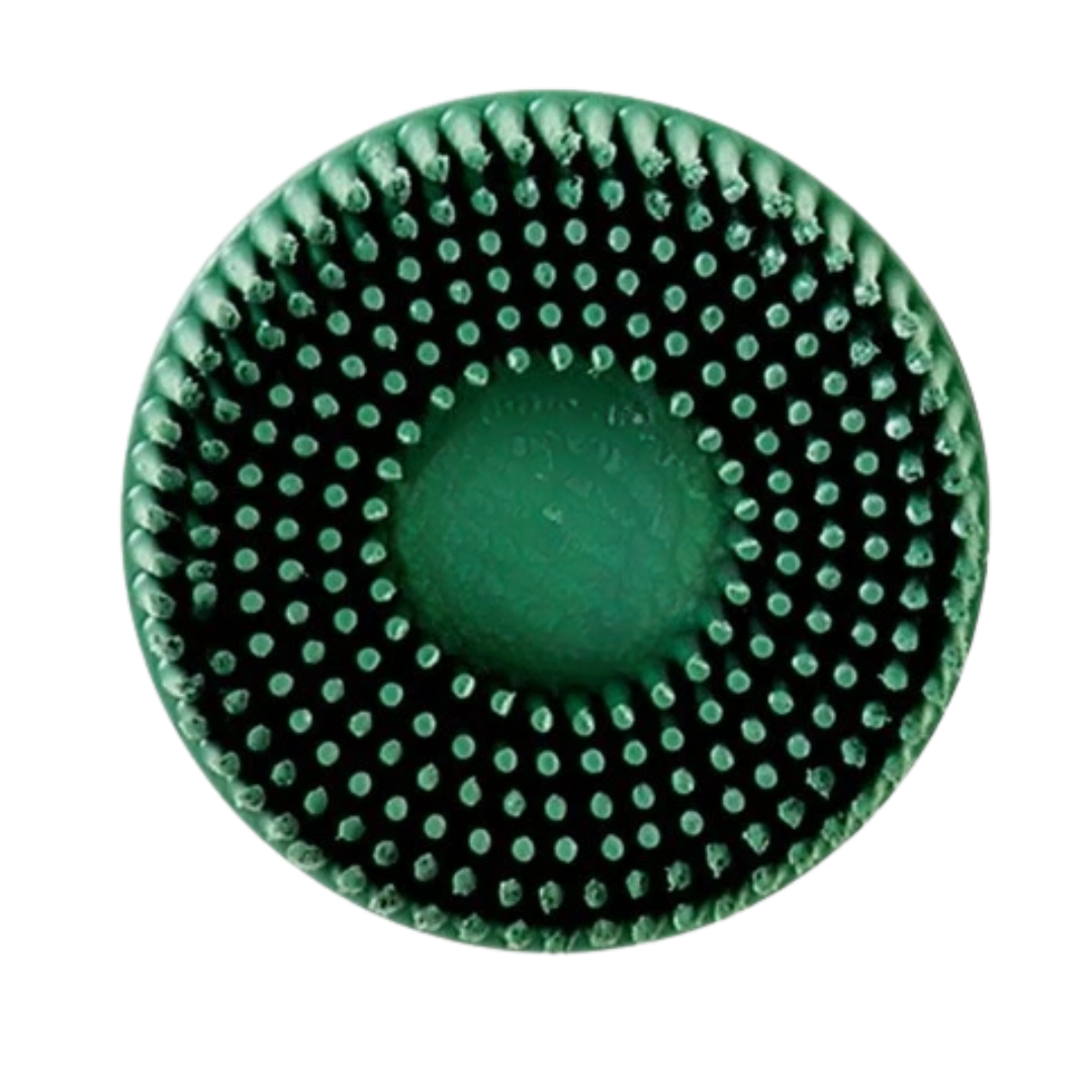 Bristle Disc – 3 Inch Diameter, Green, 50 Grit, 10 Discs per Box