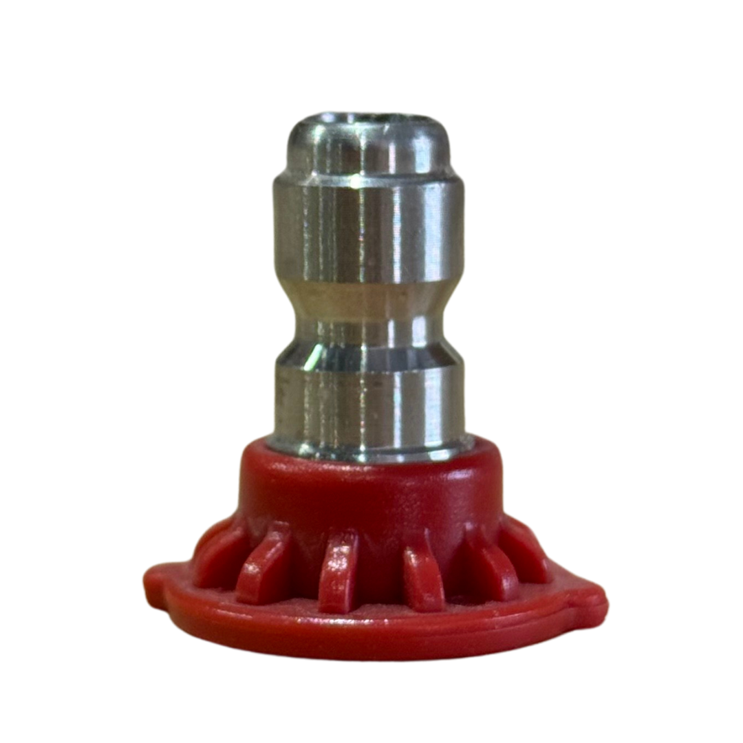 0° Red Quick Disconnect Nozzle – Stainless Steel – 1/4" QD Plug, 6 GPM, 4000 PSI