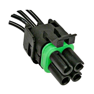 4-Cavity Weatherpack Square Shroud Pigtail w/ Male Terms