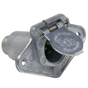 4-Way Zinc Diecast Trailer Connector Socket w/ Split Pins