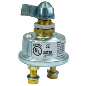 Heavy Duty Master Disconnect Switch with Lever – SPST, 2 Studs