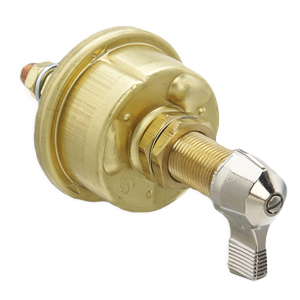 Marine Master Disconnect Switch with Lever – SPST, 2 Copper Studs