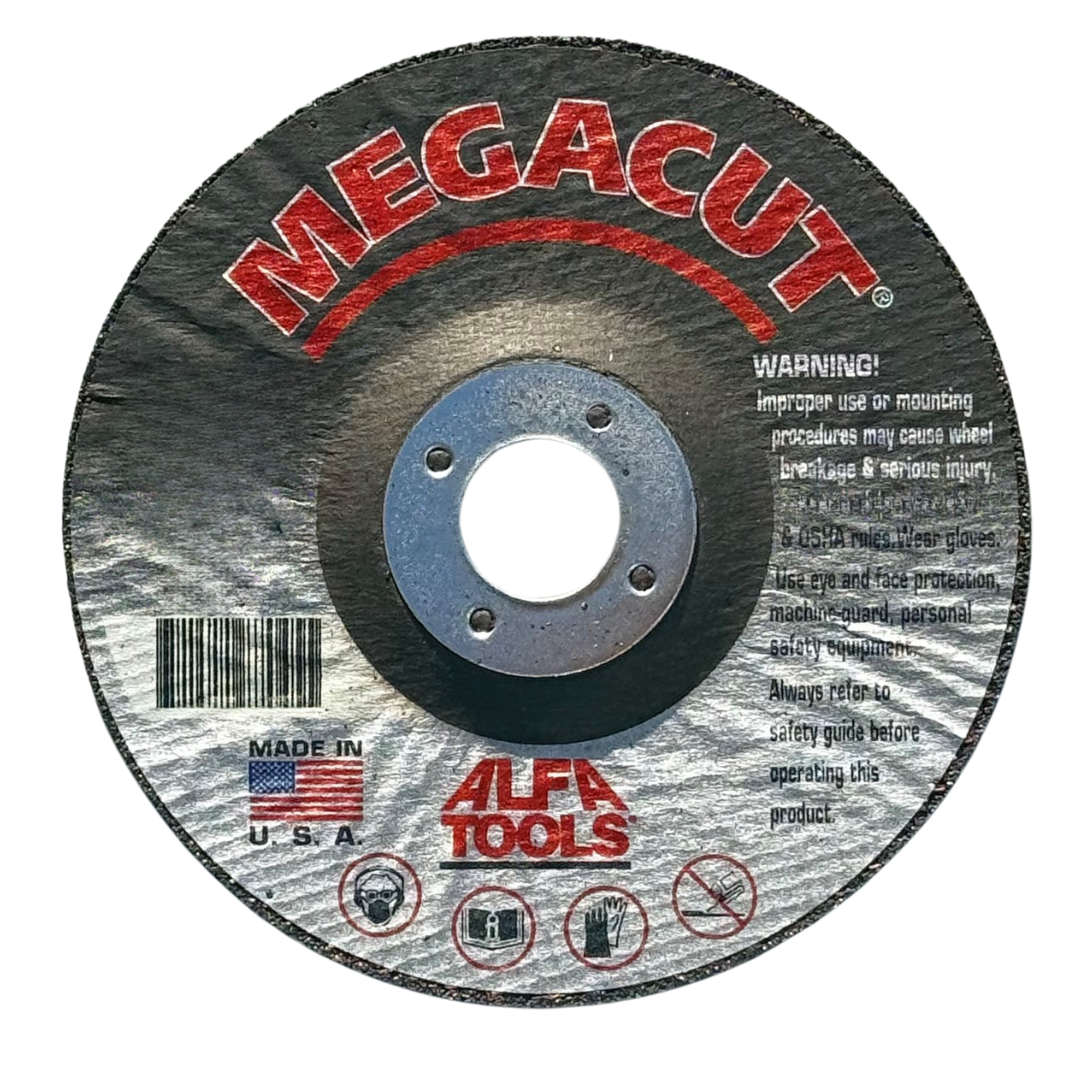 COW61508A ALFA Tools Megacut Cut-Off Wheel – 3 in x 1/16 in x 1/4 in, Type 1