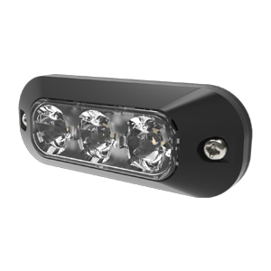 Compact Surface-Mount 3.7" Directional LED - Class I, 3 LEDs, 12-24V, 2 Bolt (Amb)