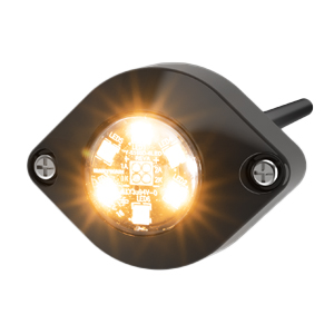 Hide-A-LED™ Surface-Mount Concealed Warning LED w/ 69 Flash Patterns  - Class II, 12-24V, 2 Bolt (Amb/Grn)