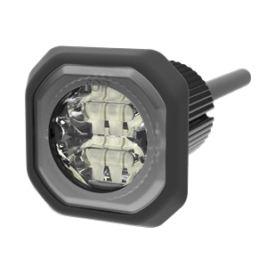 Hide-A-LED™ Low-Profile Flush-Mount Concealed Warning LED w/ 29 Flash Patterns - Class I, 12-24V, 1" Hole (Amb)