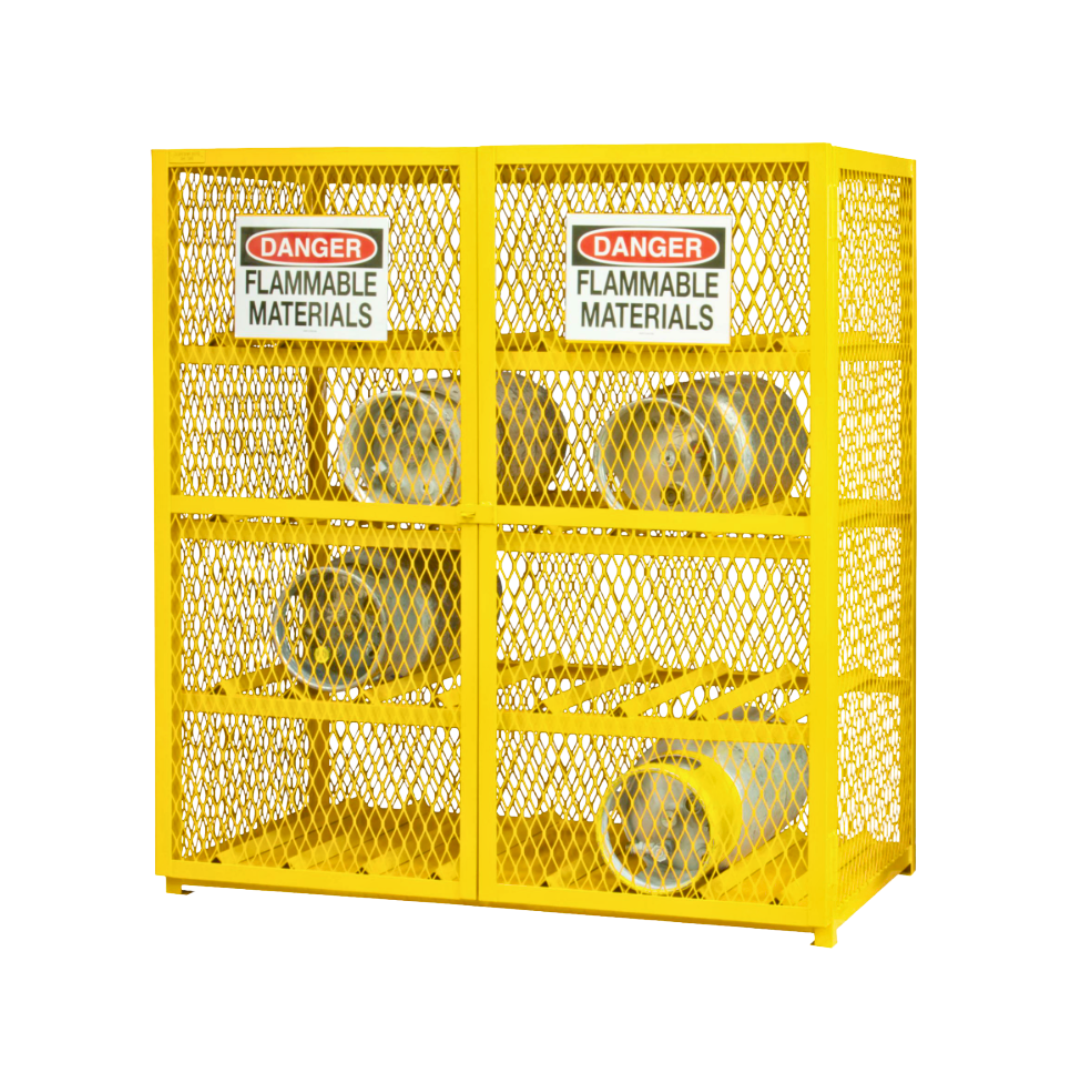 Horizontal 16-Cylinder Gas Storage Cabinet