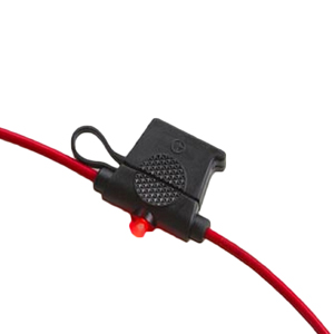 ATC Indicating Fuse Holder with Cover – 30A, 12GA (Red)