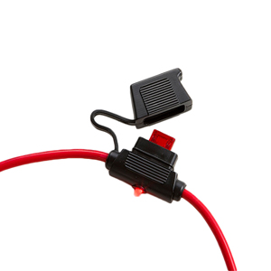 ATM Indicating Fuse Holder with Cover – 15A, 16GA (Red)