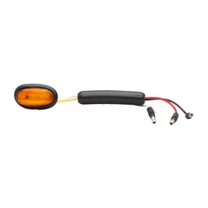 MicroNova® Dual-Intensity Grommet-Mount 2" Oval LED Mrkr/Clrnc Light w/ Grom - Slim-Line 0.180 Bullet (Amb)