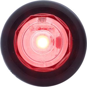 Uni-Lite® Grommet-Mount 3/4" Round LED Non-Directional Mrkr/Clrnc Light w/ Grom - 1 Diode, Hardwired, 12V (Red)
