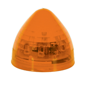 Grommet-Mount 2" LED Sealed Beehive Mrkr/Clrnc Light - 8 Diodes, PL-10, 12V (Amb)