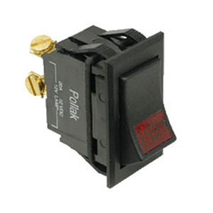 Illuminated Rocker Switch with Red Lens – SPST, On-Off, 3 Screws