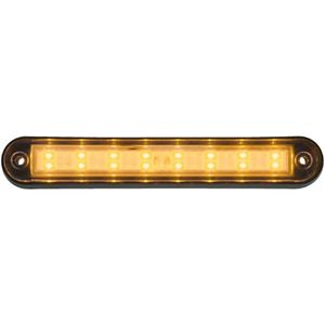 Peterson® Surface-Mount 6" Thin LED Side Mrkr/Clrnc Light - 16 Diodes, Hardwired, 12-24V (Amb)