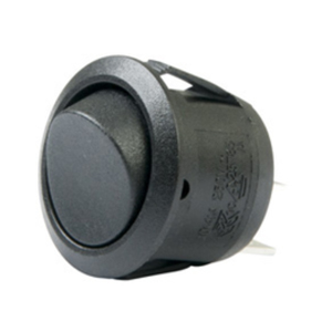 Mini Round Momentary Rocker Switch – DPDT, (On)-Off-(On), 6 Blades