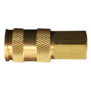 V-Style Hi-Flo Brass Coupler 3/8" NPT Female, High Volume, 74 SCFM, 300 PSI
