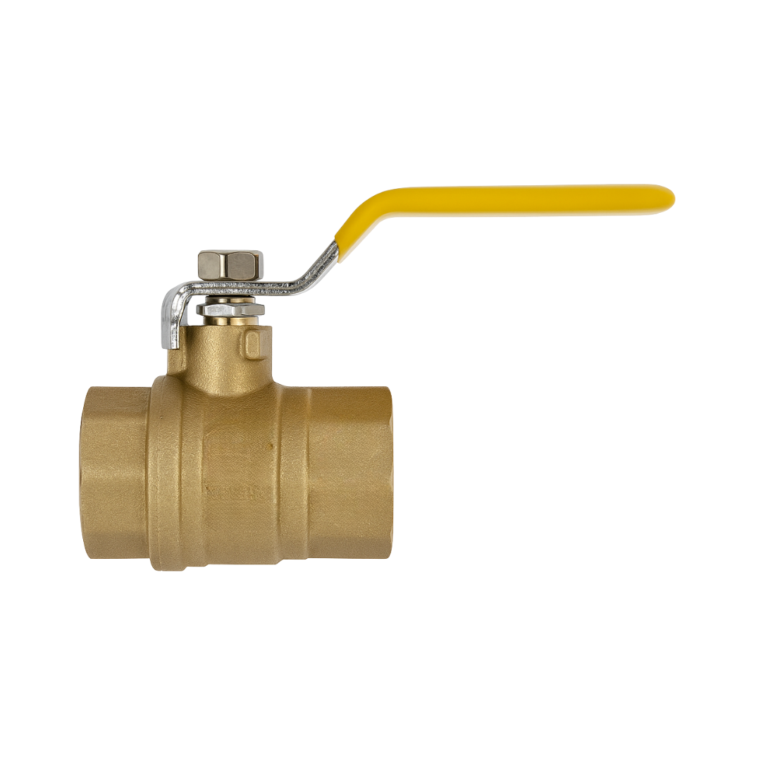 3/8" Forged Brass Full Port Ball Valve, FPT x FPT