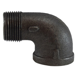 3/8" Black Pipe 90° Street Elbow – Male x Female NPT