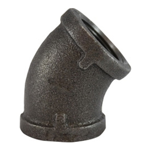 1-1/4" Black Pipe 45° Elbow – Female NPT