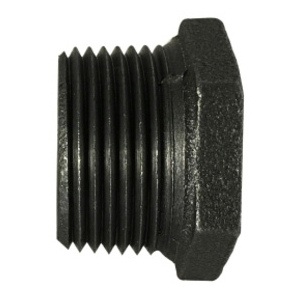1" x 3/4" Black Pipe Hex Bushing – Malleable Iron, NPT