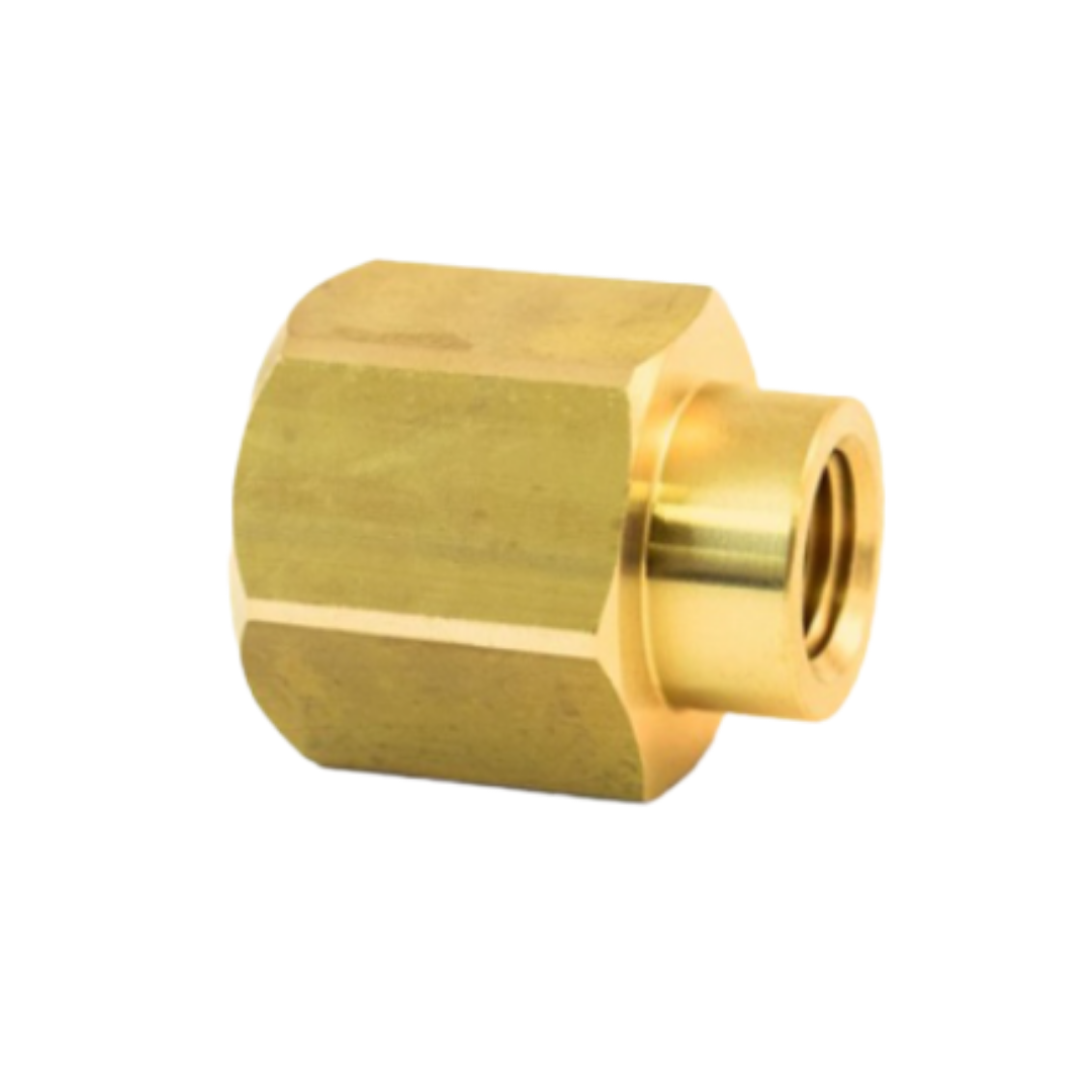 3/8" x 1/4" Brass Pipe Reducing Coupling – Female NPT