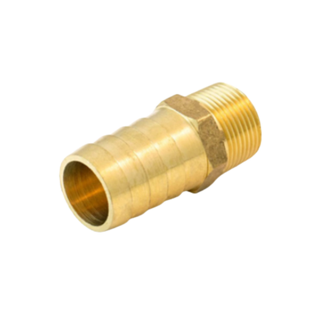 3/4" Hose Barb x 1/2" Male NPT Brass Fitting