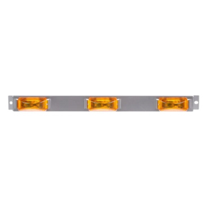 Bracket-Mount 16" LED ID Lightbar Kit w/ 6" Centers -  3 LEDs, 12V, 2 Screw (Amb)
