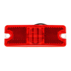 Surface-Mount 4-1/2" Rectangular ECE-Rated LED Mrkr/Clrnc Light Kit w/ Reflex - 3 Diodes, Hardwired, 12V (Red)
