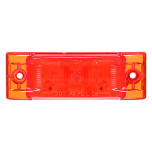 Surface-Mount 6" Rectangular PC-Rated Incandescent Mrkr/Clrnc Light Kit - Super 21 Plug, 12V (Red)