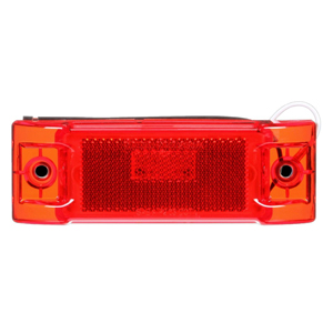 Surface-Mount 6" Rectangular LED Mrkr/Clrnc Light w/ Reflex - 8 Diodes, Hardwired, 12V (Red)