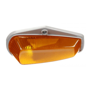 Surface-Mount 6" Teardrop Incandescent Mrkr/Clrnc Light w/ Socket Assembly - Ring Term, 12V (Amb)