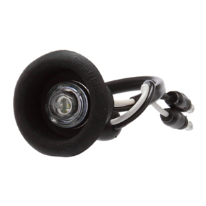 Grommet-Mount 3/4" Round LED License Light Kit - 1 Diode, Hardwired, 0.180 Bullet, 12V (Wht)