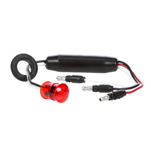 Grommet-Mount 3/4" Round LED Mrkr/Clrnc Light Kit - 1 Diode, 0.180 Bullet, Hardwired, 12V (Red)