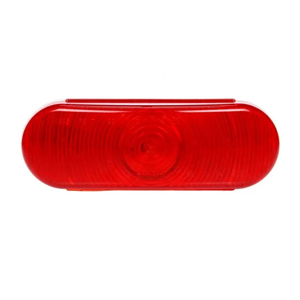 Super 60® Grommet-Mount 6-1/2" Oval Incandescent Rear Turn Signal Light - PL-3, 12V (Red)
