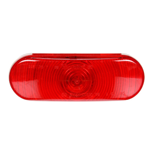 Super 60® Grommet-Mount 6-1/2" Oval Incandescent S/T/T Light - PL-3, 12V (Red)