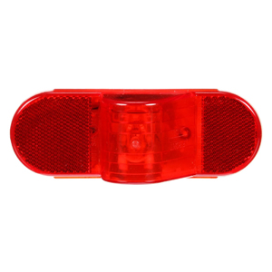 Super 60® Grommet-Mount 6-1/2" Oval Incandescent Marker Clearance Light - PL-3, 12V (Red)