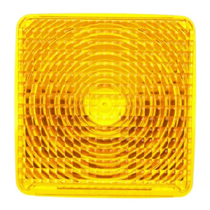 Replacement Square Snap-Fit Lens for Ped-Mount Lights (Amb)