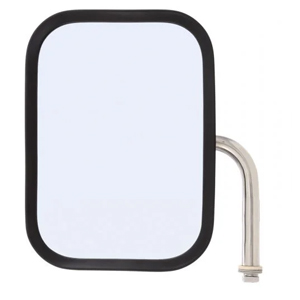 Stainless Steel 10" Rectangular Universal-Mount Flat Blind Spot Mirror w/ 5" Elbow