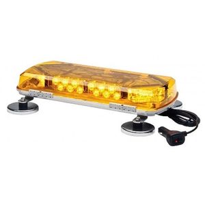 Super-LED® Mini Century™ Mag-Mount Low-Profile LED Mini Lightbar w/ Cig Plug - Class I, 12-24V, 4.8 Peak Amps (Amb)