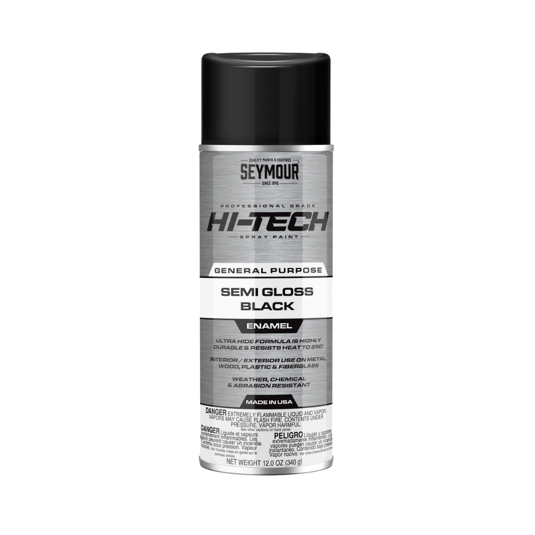 Seymour Hi-Tech Enamel Semi-Gloss Black Spray