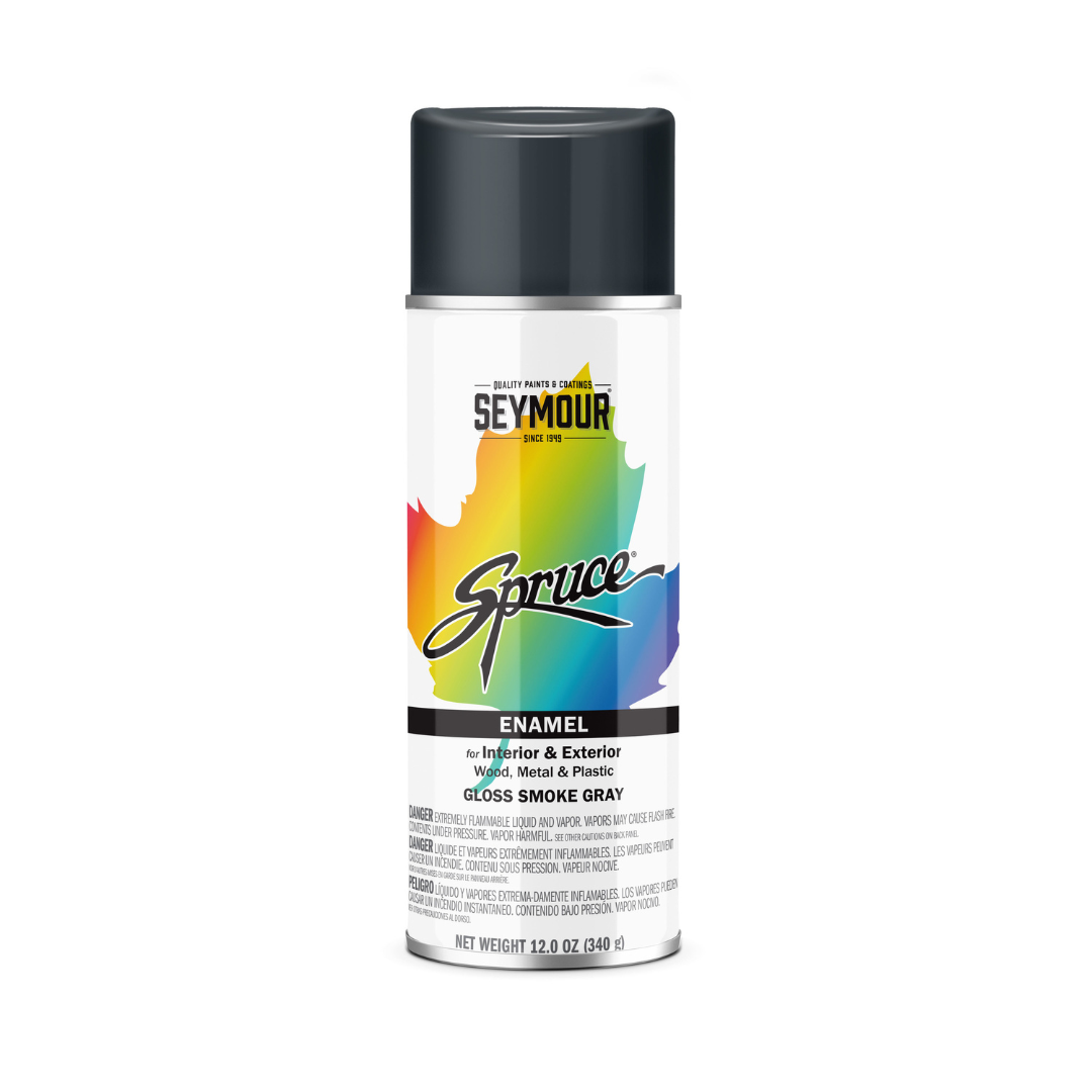 Seymour Spruce Gloss Smoke Gray Enamel Spray Paint 12oz