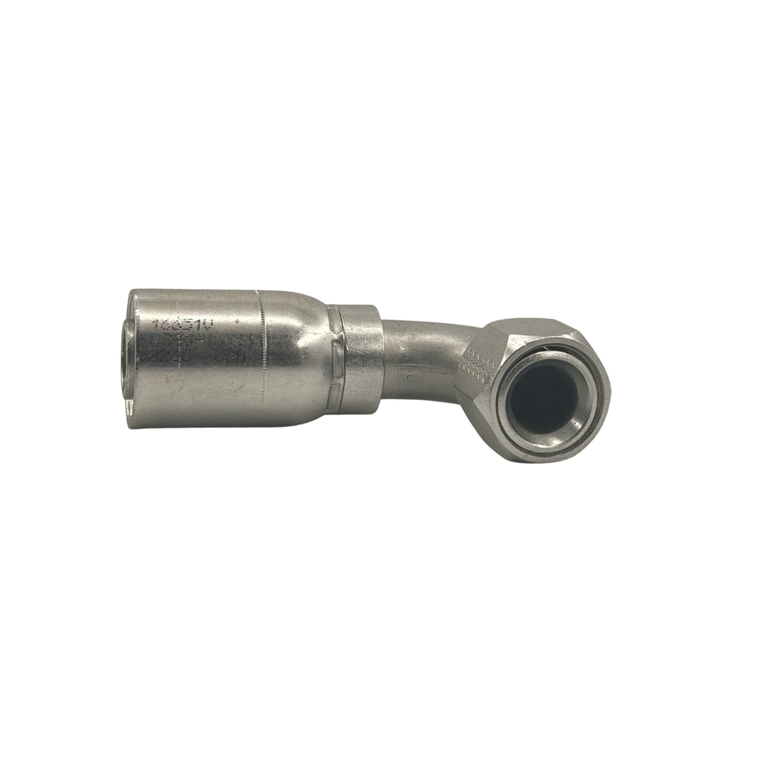 1" Hose x 1-5/16"-12 JIC 37° 90° Female Swivel – Hydraulic Hose End – Trivalent Zinc – Couplamatic CS26 Series